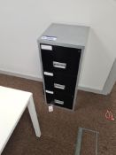 Black/Grey 3 Drawer Filing Cabinet (This lot is lo