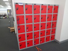 Three 10 door locker units (This lot is located at