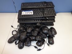 Quantity of keyboards and computer mice as set out