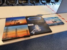Five Various Canvases (Located at Q2 Light Box, Qu