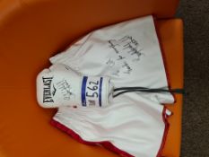 Savana Boxing Shorts and Everlast Glove Signed by