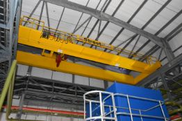 Street 30 tonne cap. TWIN GIRDER TRAVELLING OVERHEAD CRANE, approx. 12m span, fitted 2 tonne cap.