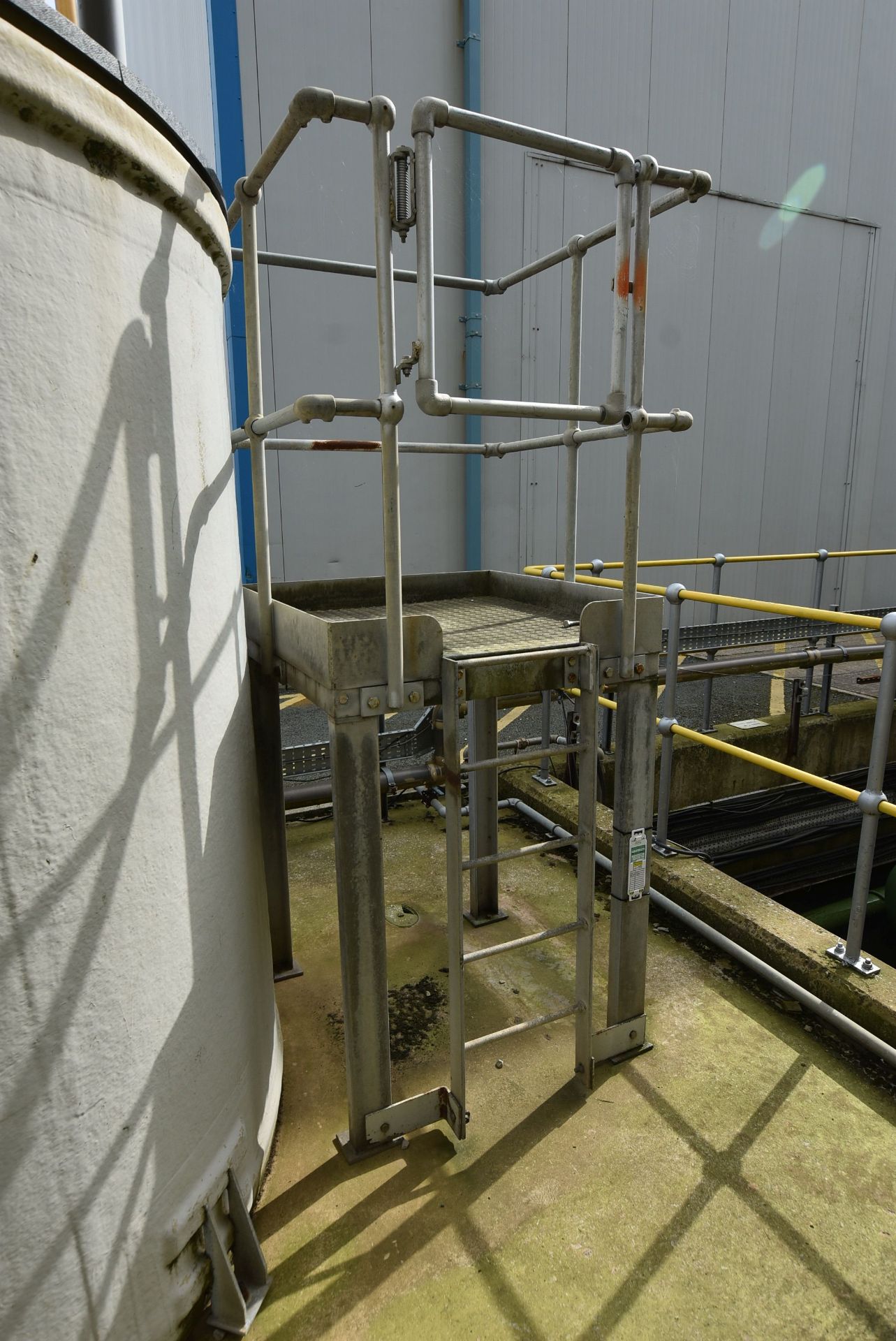 Galvanised Steel Access Platform, approx. 900mm x 900mm x 1.25m high to platform (There will be a - Image 2 of 2