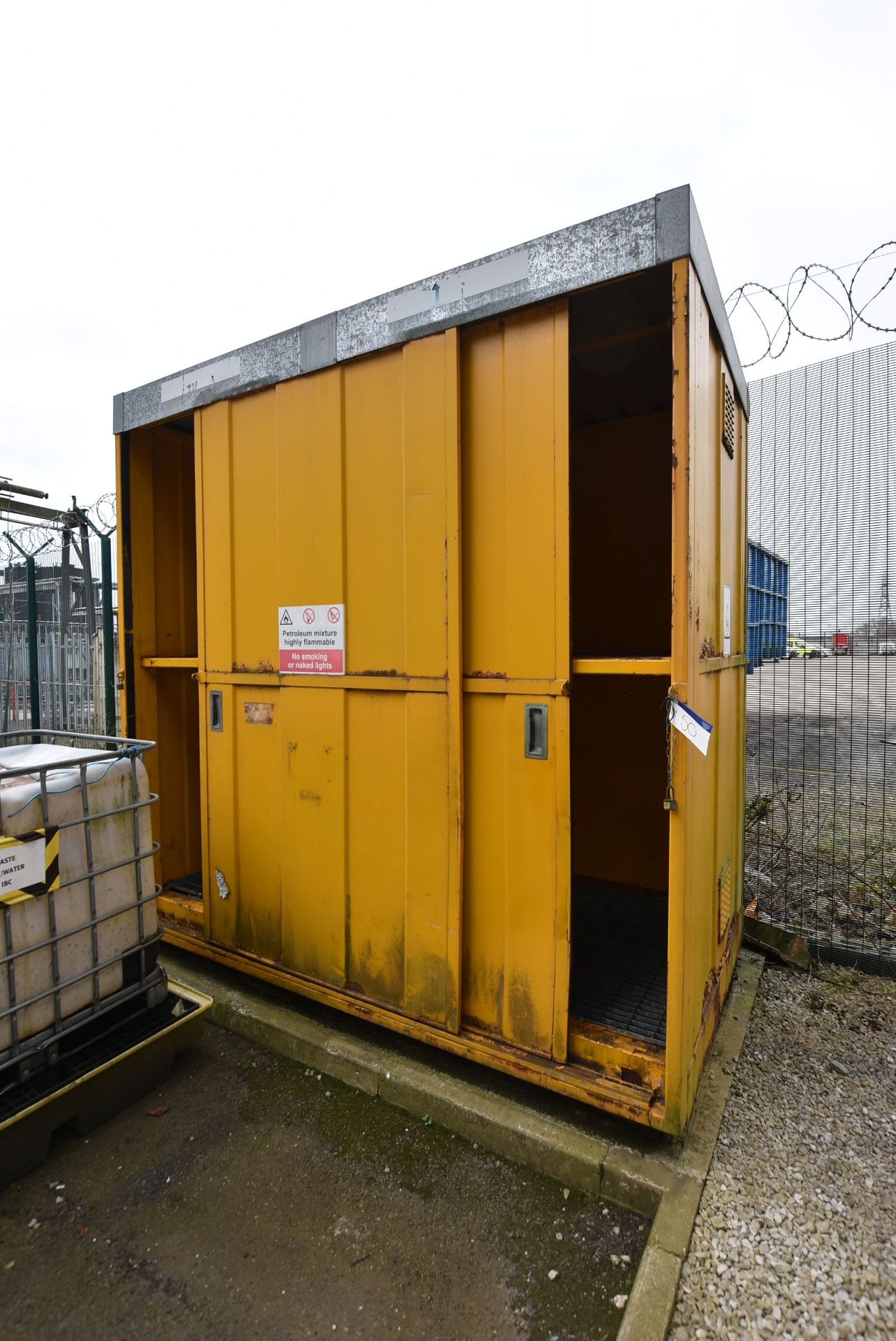 Flammables Storage Cabinet, approx. 3m x 1.6m x 3.1m high overall (There will be a removal/