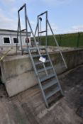 Galvanised Steel Pedestrian Bridge, 400mm wide x 1.3m high clearance (There will be a removal/