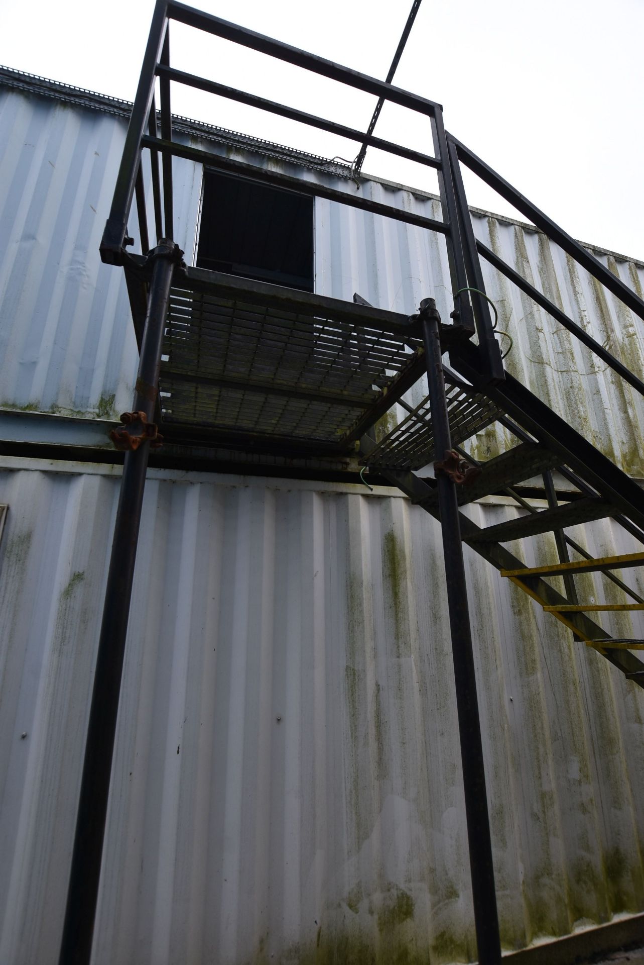 Steel Staircase (to upper storage container), 2.74m high to platform (There will be a removal/ - Image 2 of 2