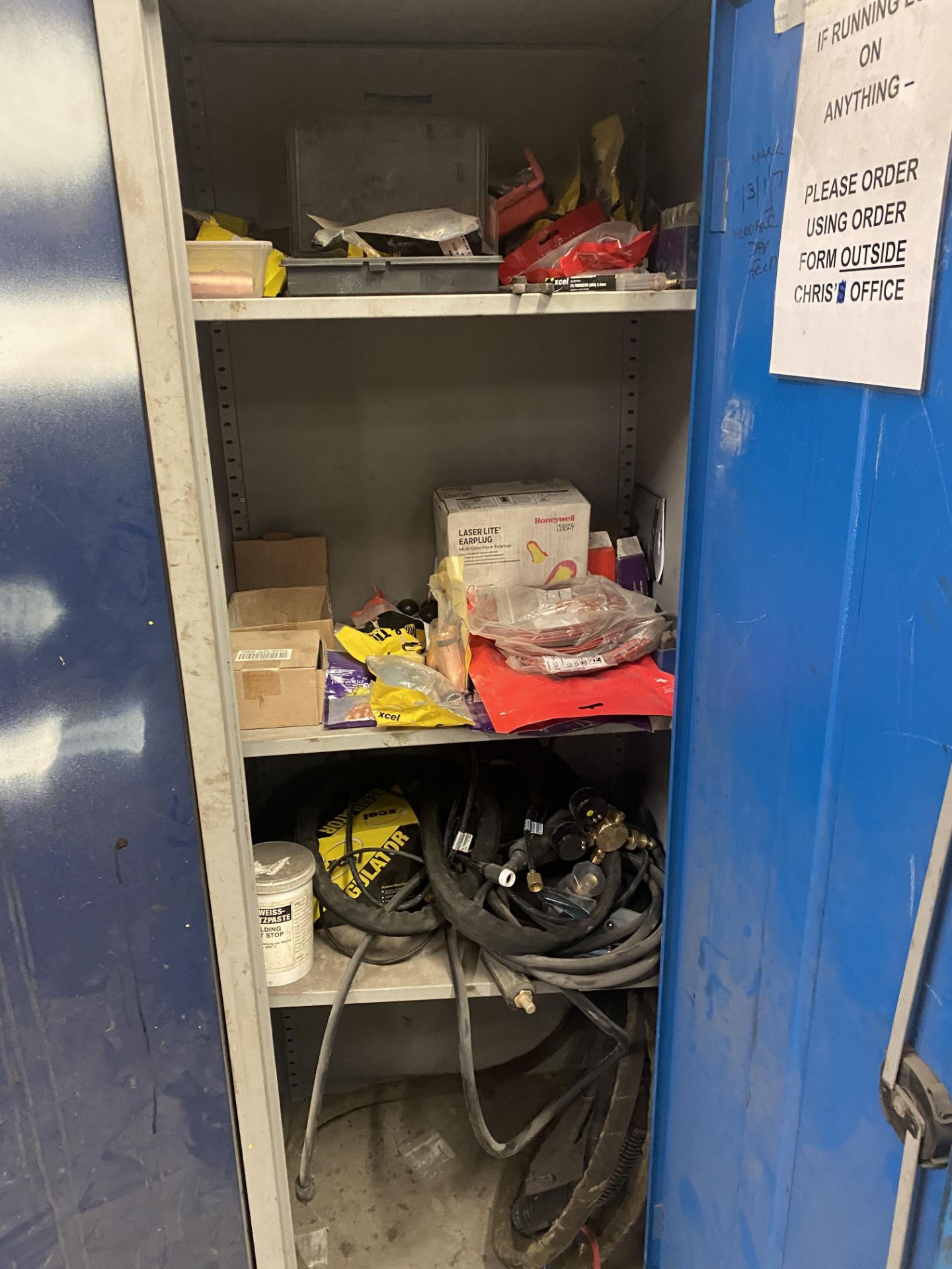 Two Steel Cabinets, including welding consumables - Image 2 of 2