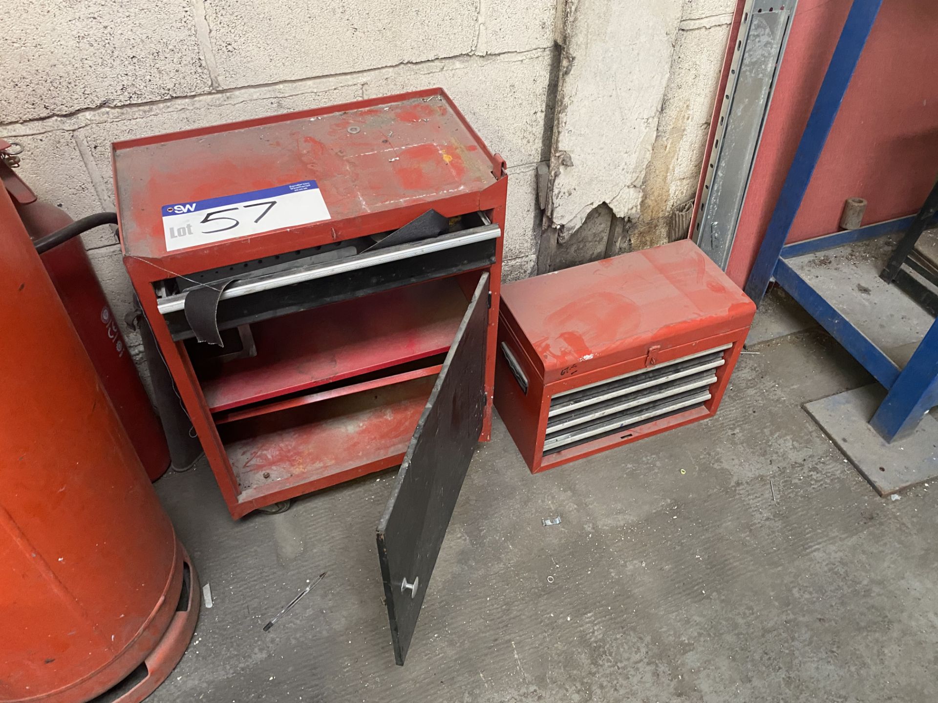 Two Tool Chests, with contents including fastening