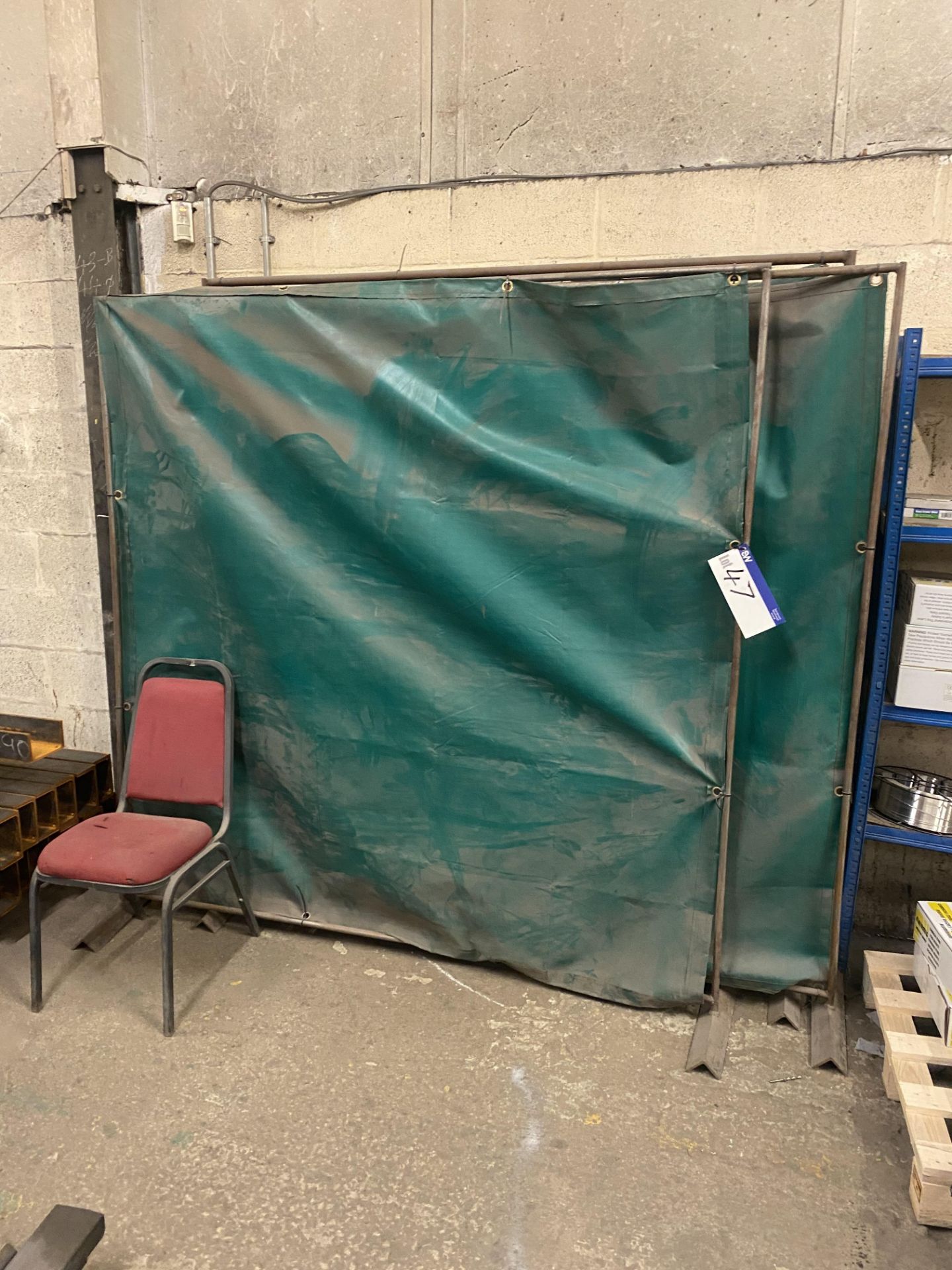 Four Welding Screens, approx. 1.8m wide