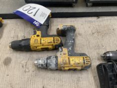 Two DeWalt DED776 Battery Electric Drills (no batt