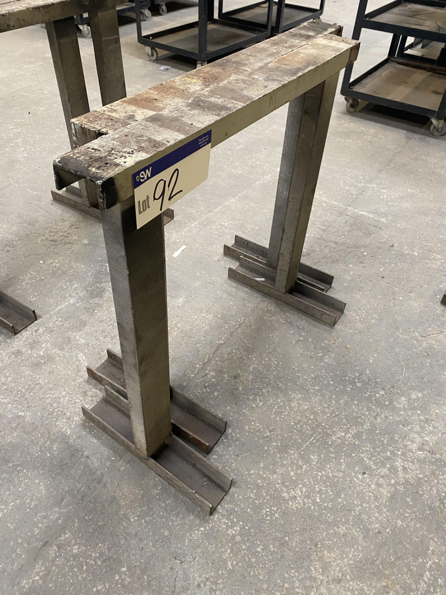 Two Steel Trestles, approx. 1m wide