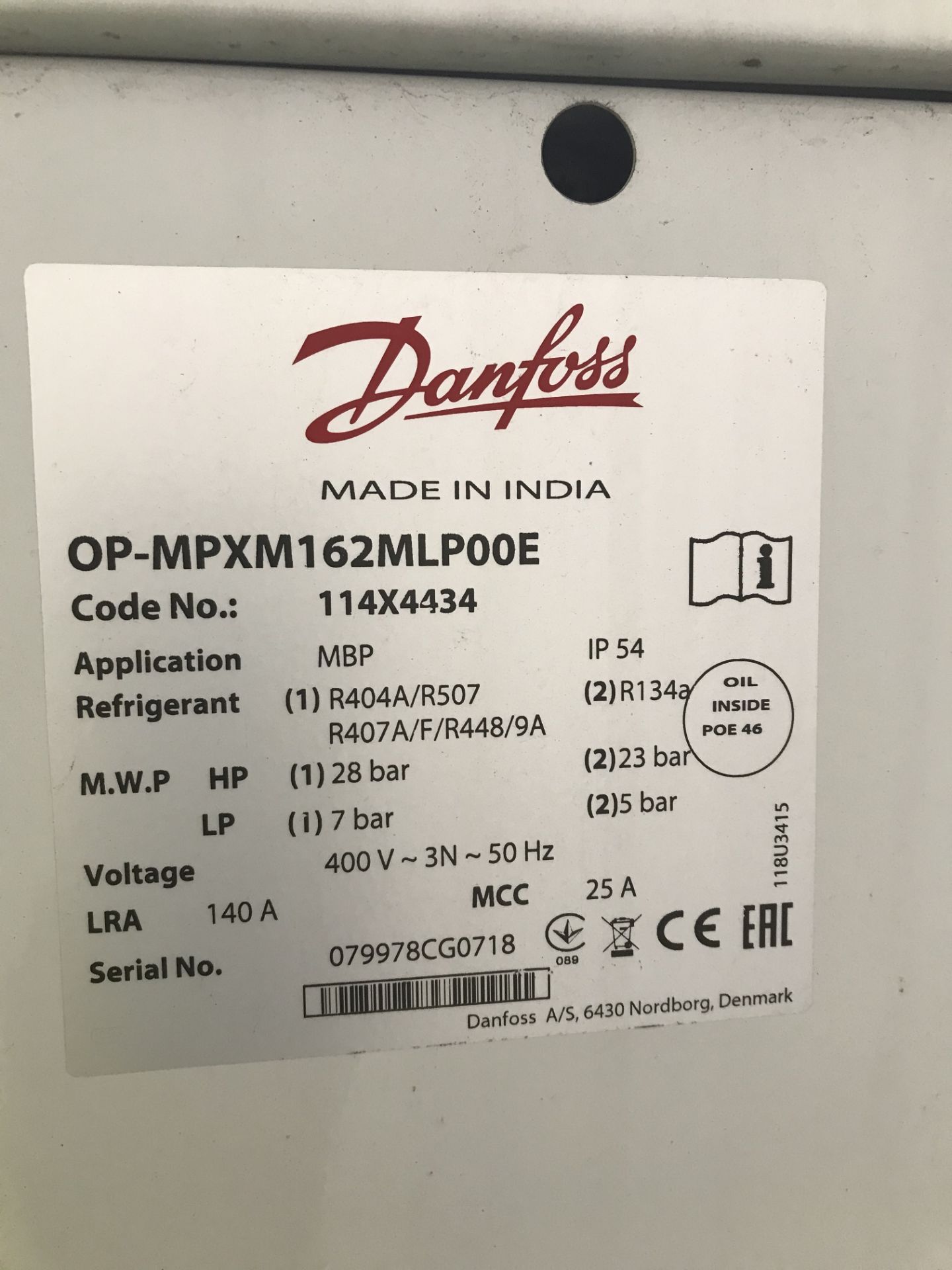 Danfoss Optyma Plus OP-MPXM162MLP00E Packaged/Outd - Image 4 of 4