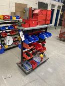 Double Sided Stacking Bin Rack, with stacking bins