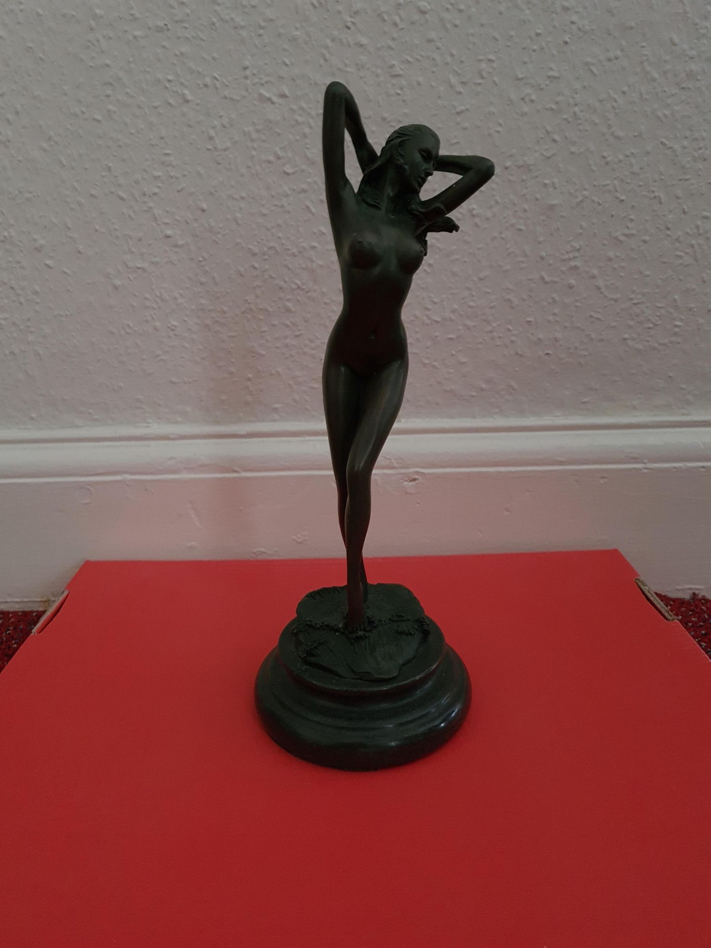 Bronze Nude Stauete signed by Aldo Vitaleh, 12" high