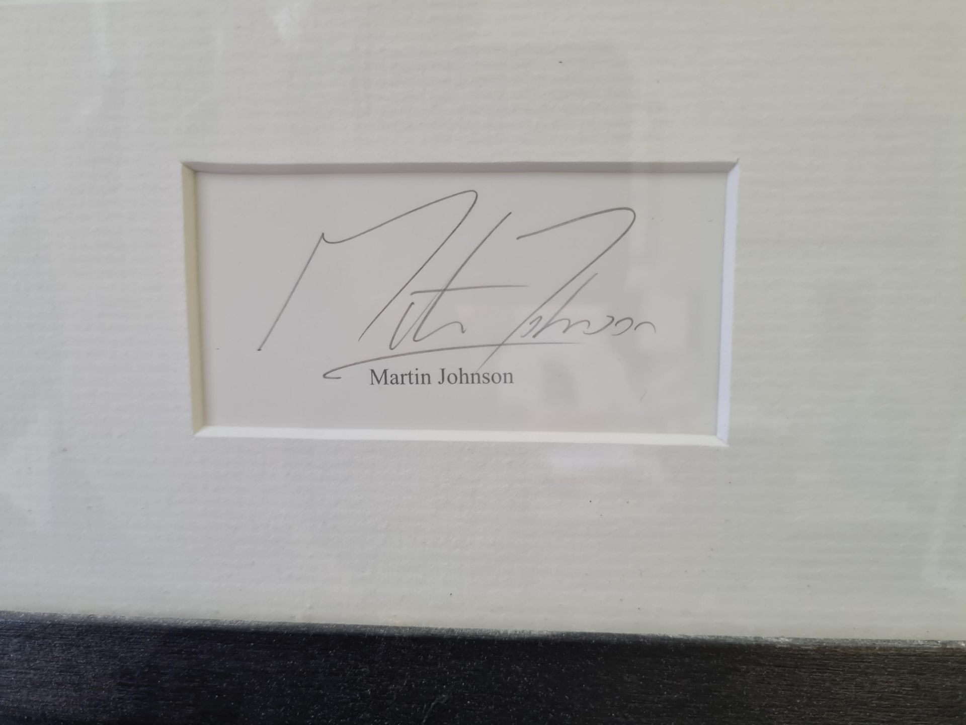 Signed Framed Signed Print of Martin Johnson, signed by Martin Johnson - Image 3 of 4