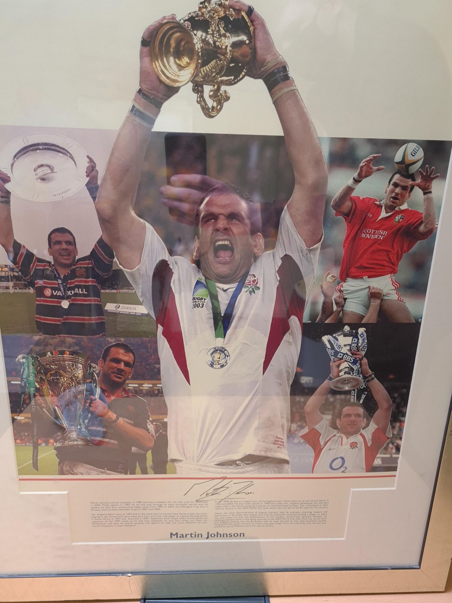 Signed and Titled Framed Photo of Martin Johnson 'Roll of Honour', signed by Martin Johnson with - Image 2 of 4