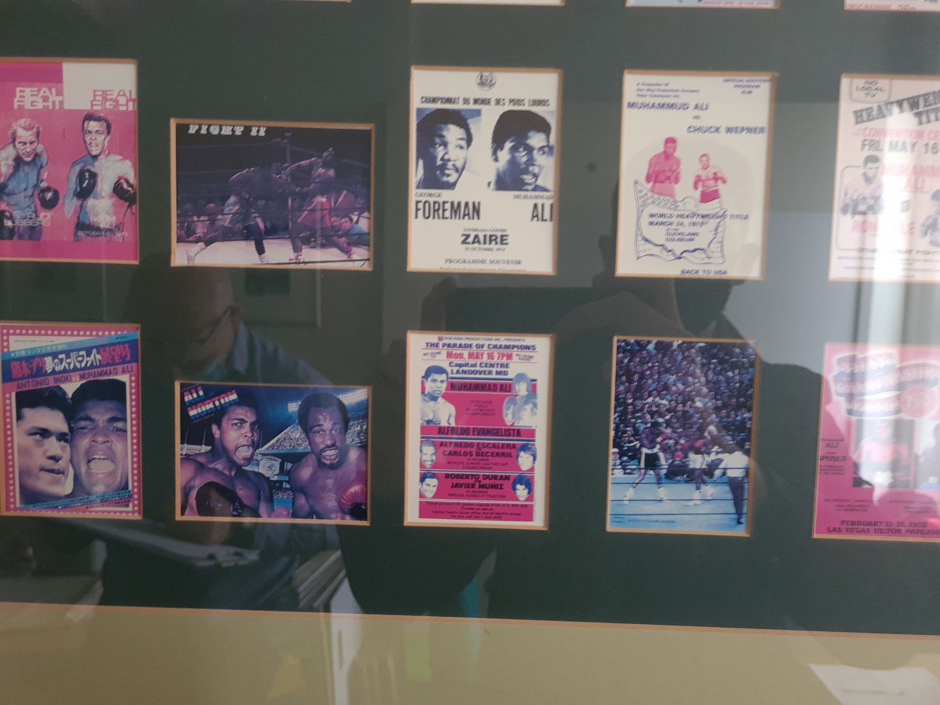 Framed Collection of 50 Boxing Fight Flyers for Cassius Clay / Ali, 30" x 36" - Image 5 of 5