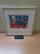 Signed and Titled Framed Limited Edition Print of 'The Lads Room' (45/500) signed by Dylan Izaak,