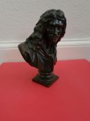 Small Bronze Bust, 8" high