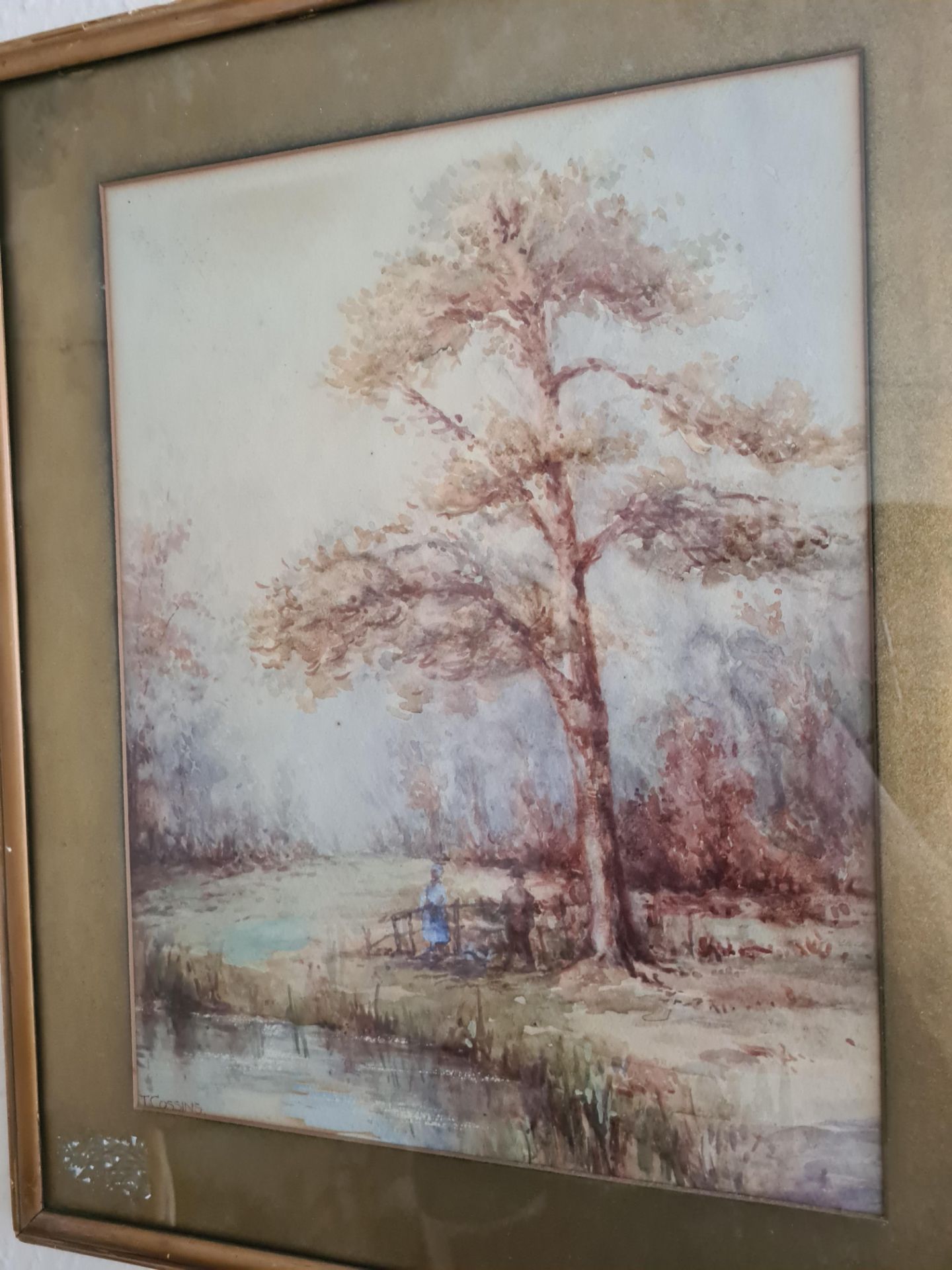 Signed Framed Watercolour Countryside Scene by T Cossins, 34cm x 42cm - Image 2 of 3