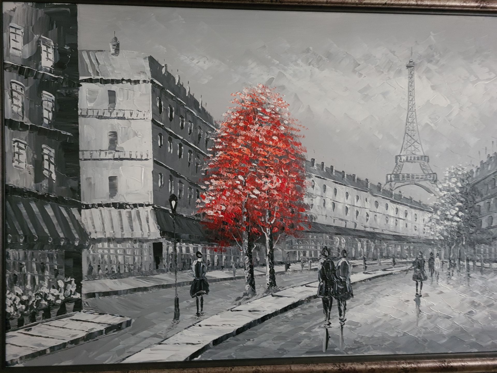 Framed Oil on Canvas Painting of Parisien Street Scene by Kathrine - Image 3 of 5