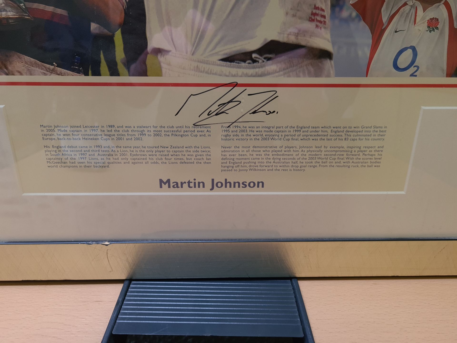 Signed and Titled Framed Photo of Martin Johnson 'Roll of Honour', signed by Martin Johnson with - Image 3 of 4