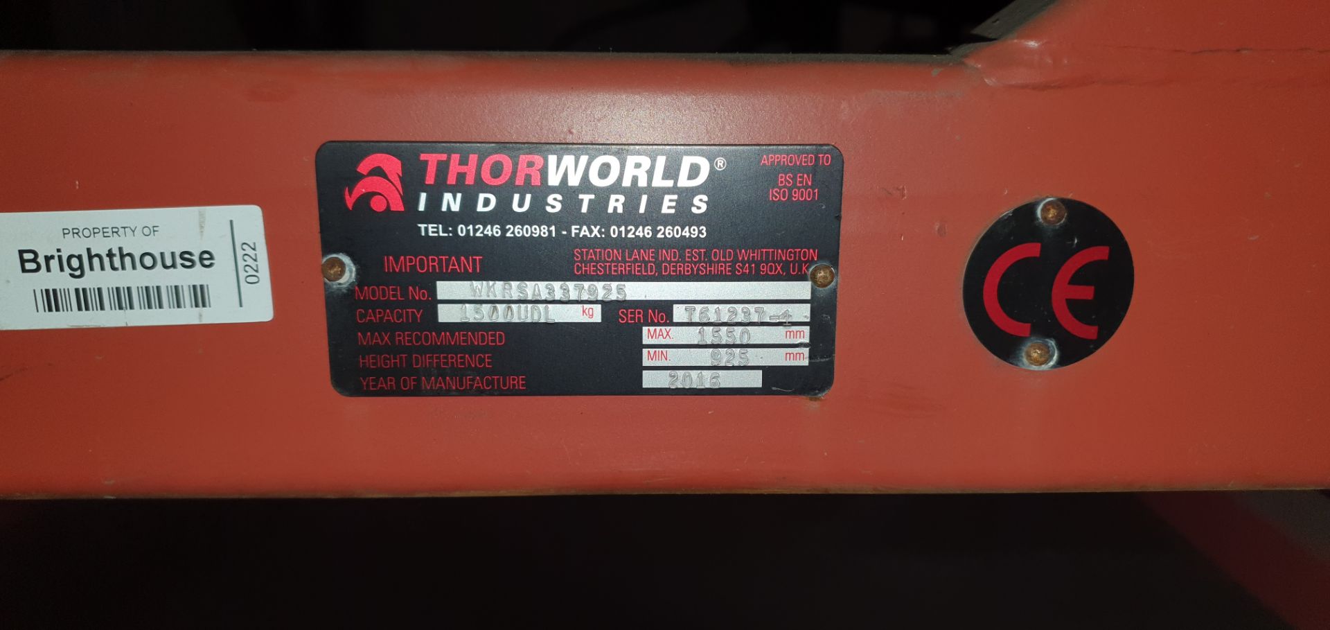 Thorworld 1500 kg Loading Ramp, Model Number: WKRS - Image 2 of 2