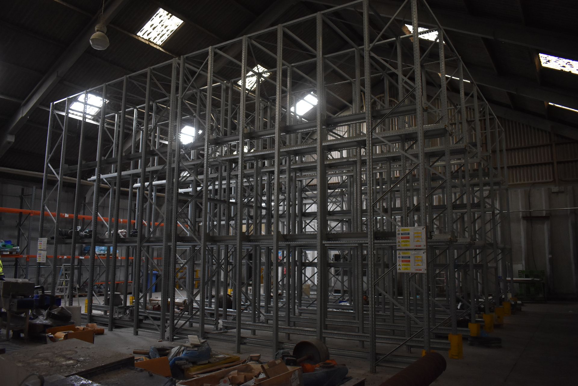 Dexion P90 M SIX BAY THREE TIER DRIVE-IN PALLET RACK, approx. 10m x 10.8m x 6m high overall, for - Image 4 of 6