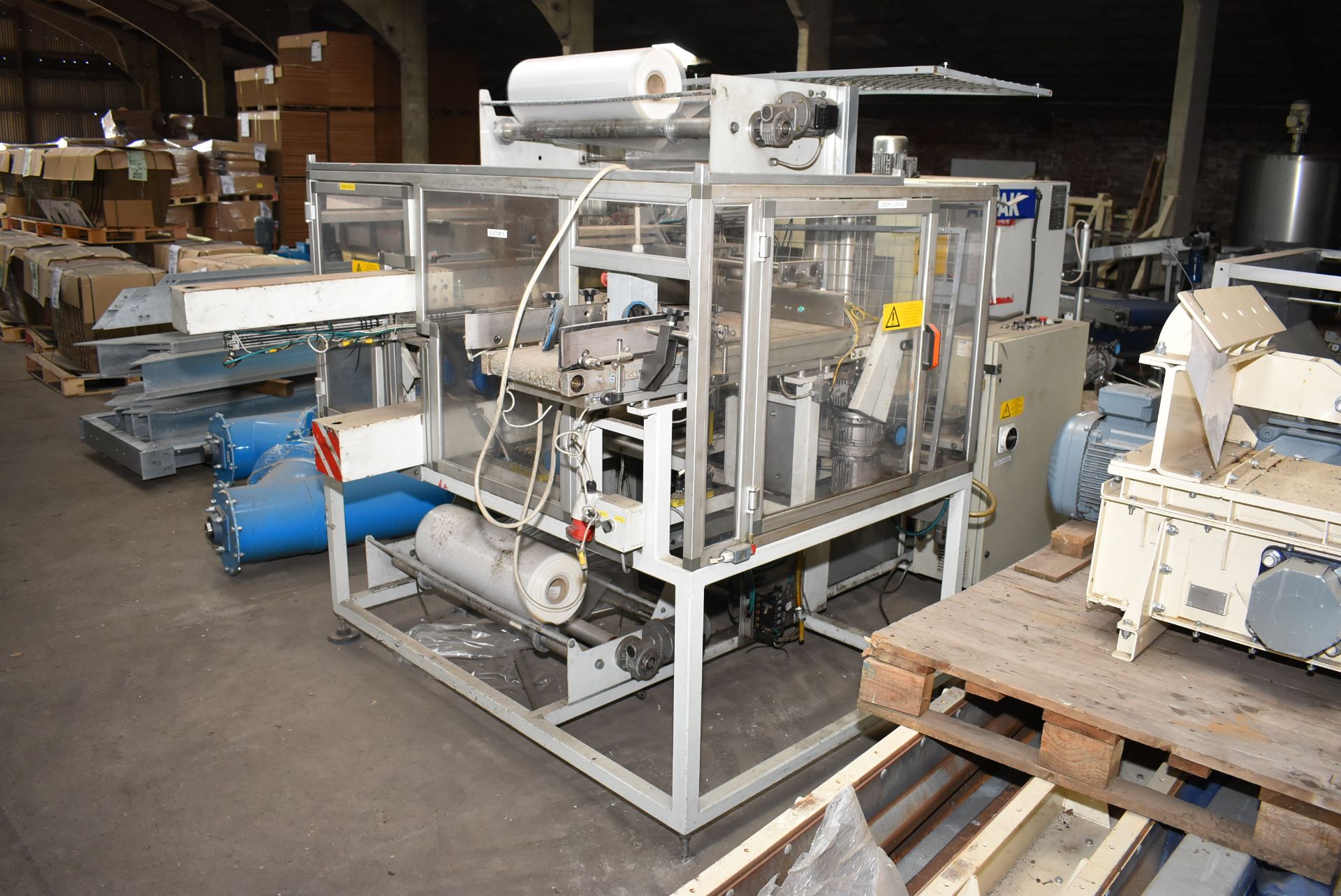 Adpak COLLATOR, FILM WRAPPER AND HEAT SHRINK TUNNEL, with 250mm wide infeed conveyor, Mimi uniblok - Image 2 of 12