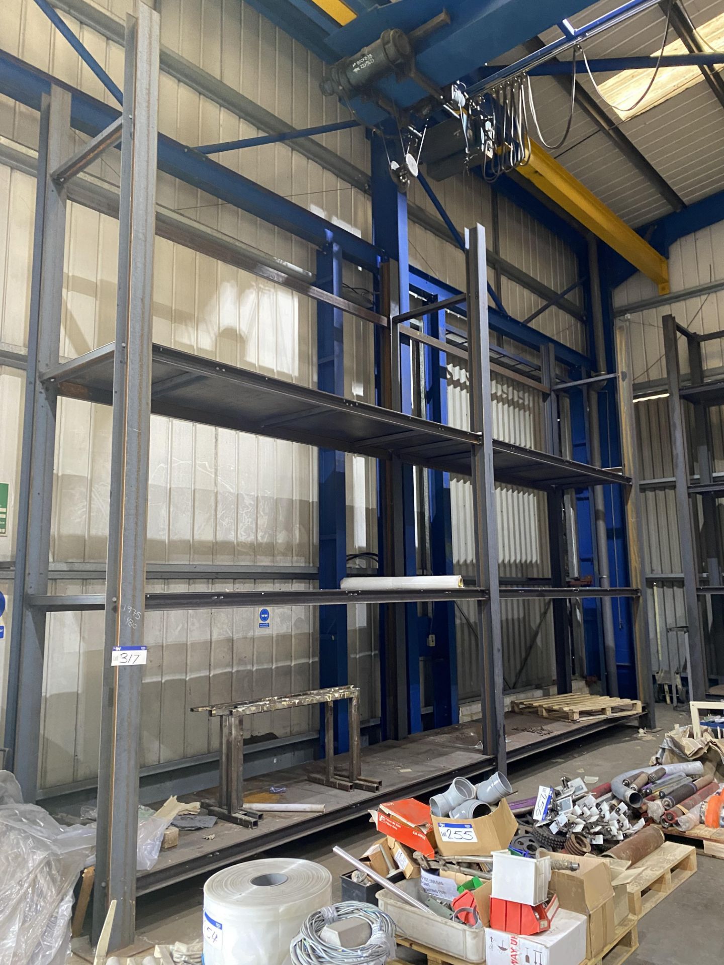 ONE TWO BAY & ONE SINGLE BAY BOLTED STEEL HEAVY DUTY RACKS, two bay rack approx. 7.9m x 1.3m x 5. - Image 2 of 3