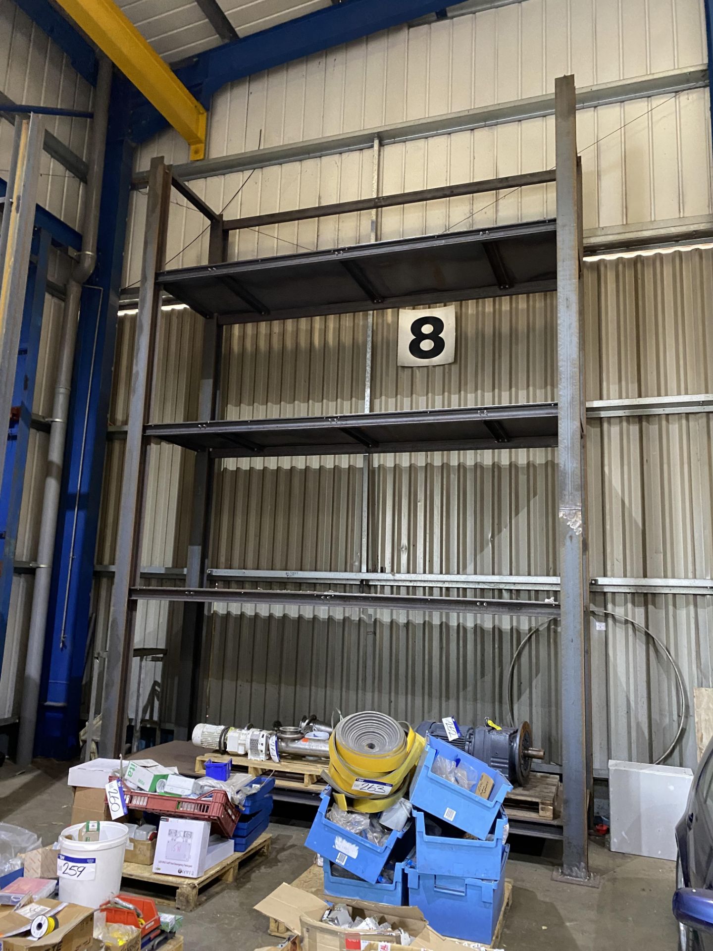 ONE TWO BAY & ONE SINGLE BAY BOLTED STEEL HEAVY DUTY RACKS, two bay rack approx. 7.9m x 1.3m x 5. - Image 3 of 3