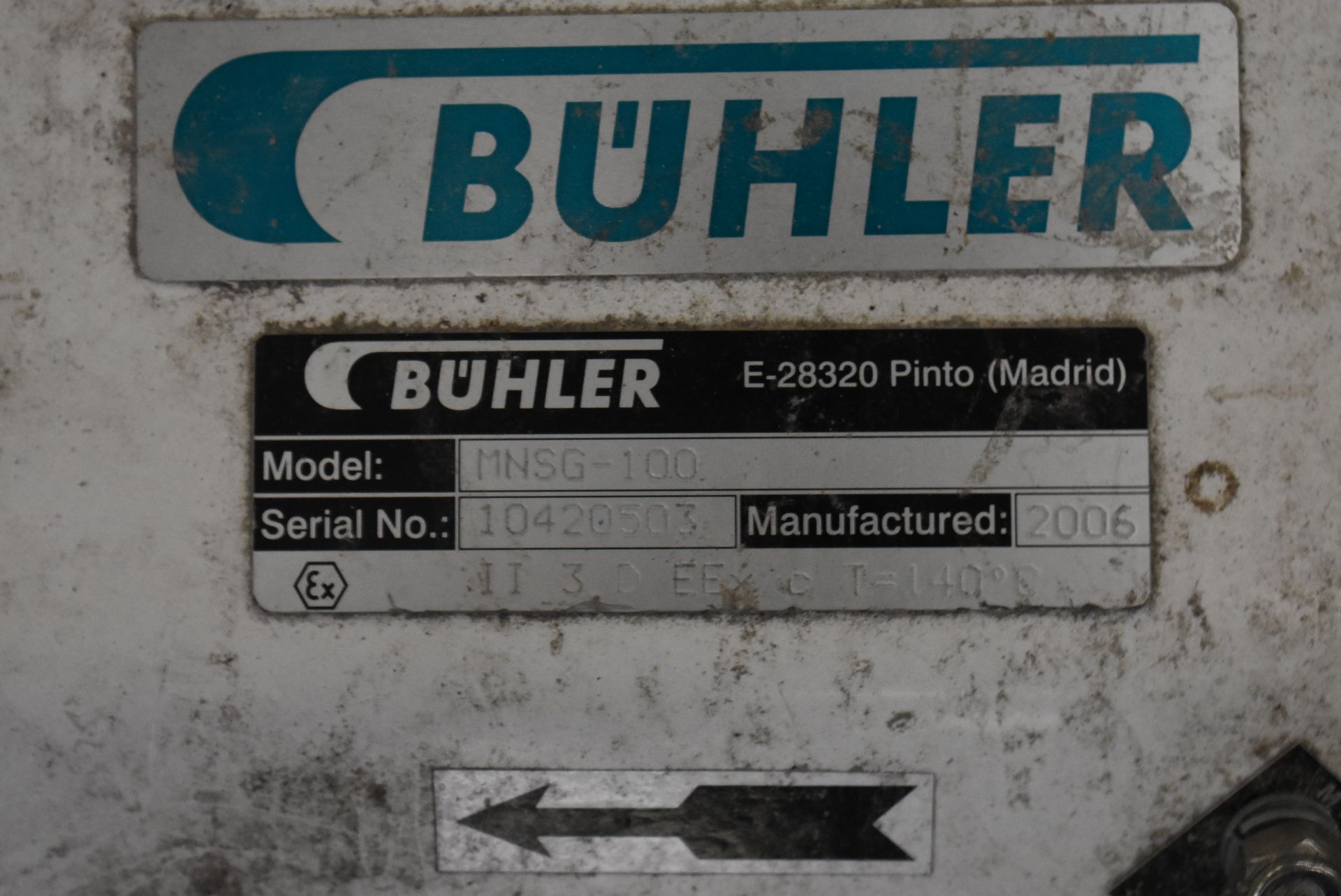 Buhler MNSG-100 Auger Conveyor, serial no. 10420503, year of manufacture 2006, manufactured in - Image 4 of 4