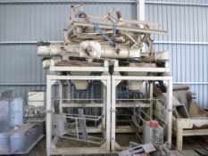 Triton Vibrating Tube Feeder & Tote Bin Stand, including four stands/ hoppers and three tube