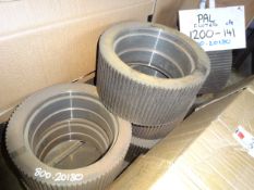 Seven x Paladin 1200-141 Coarse Fluted Roll Shells (understood to be new/ unused), free loading onto