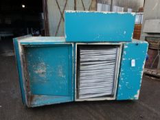 Heaton Green Sack Tip Dust Collection Unit, serial no. 2038, plant no. 62, free loading onto