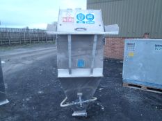 Waeschle Aluminium Non Aspirated Bag Tipping Unit, with hinged lid, bag support step and internal