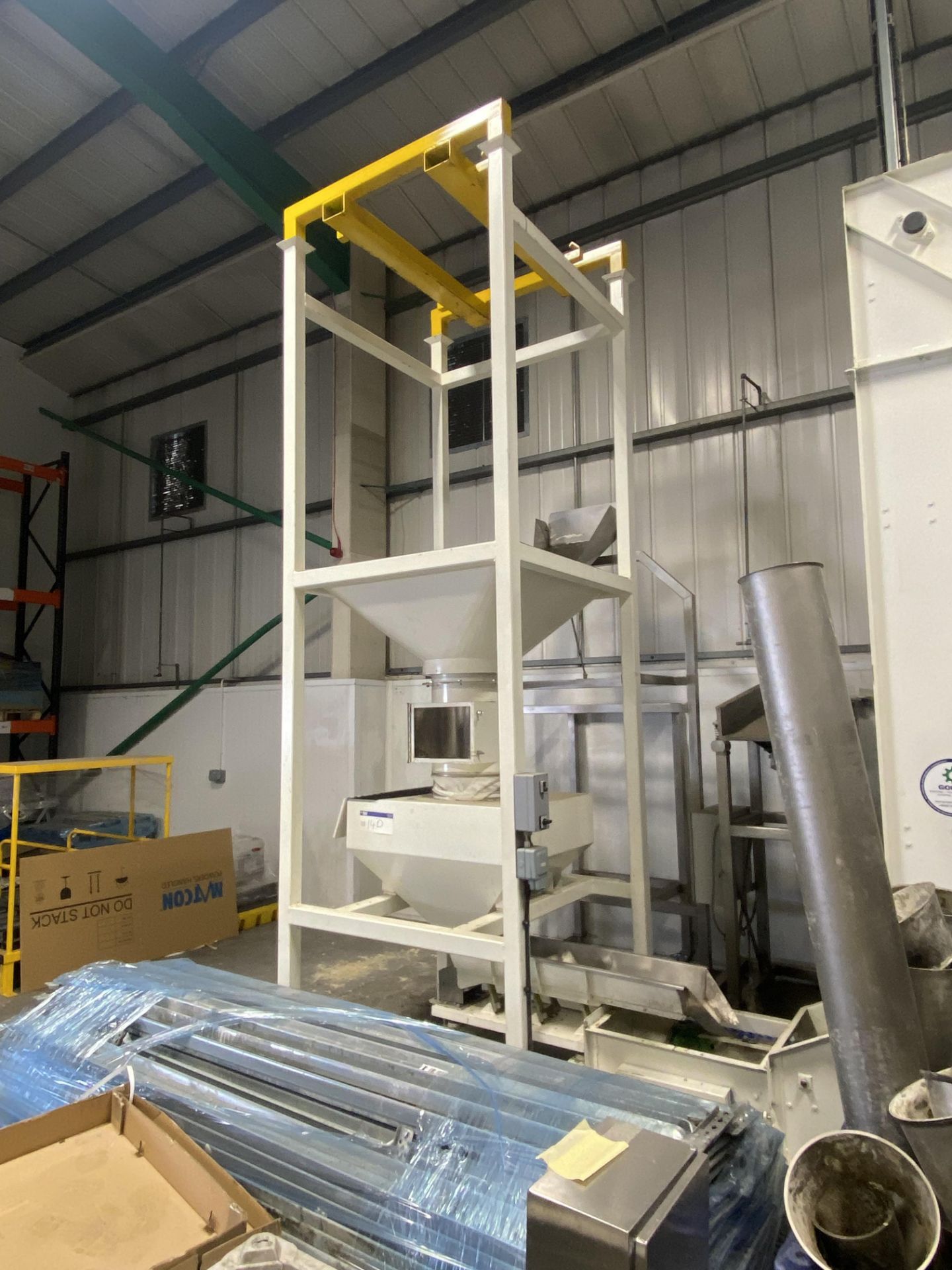 * BULK BAG DISCHARGE STAND, approx. 1.36m x 1.36m x 4.2m high overall, with fork lift bag lifting - Image 2 of 8