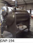 1500L Horizontal Stainless Steel Tank, on a four tubular legs, loading free of charge - yes, lot