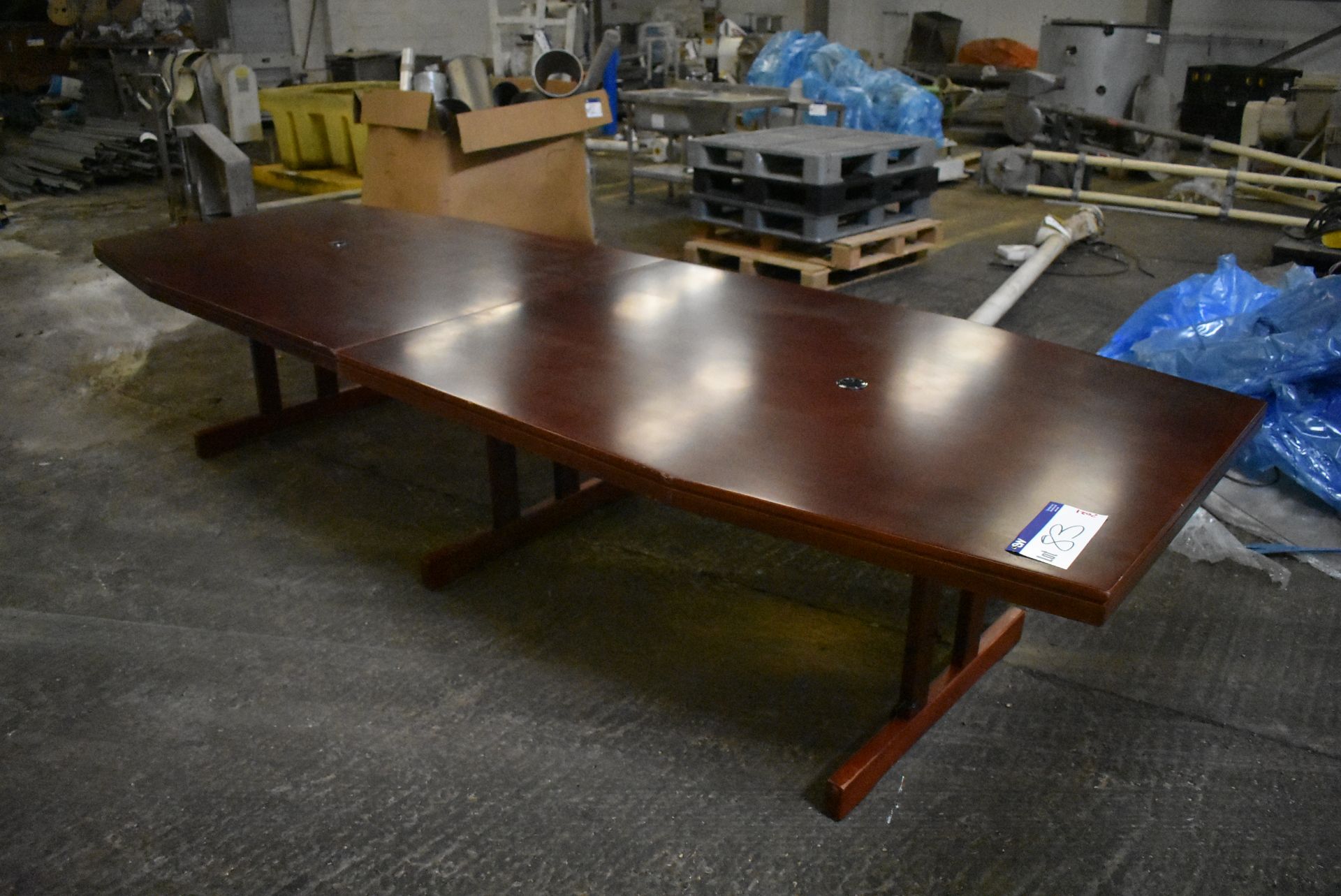 Boardroom Table, approx. 3.66m x 1.25m wide (Offered for sale on behalf of Jas Bowmans & Sons Ltd,