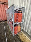 Galvanised Steel Bottle Storage Cage, approx. 2m x 750mm x 1.85m high (no contents) Lot located at