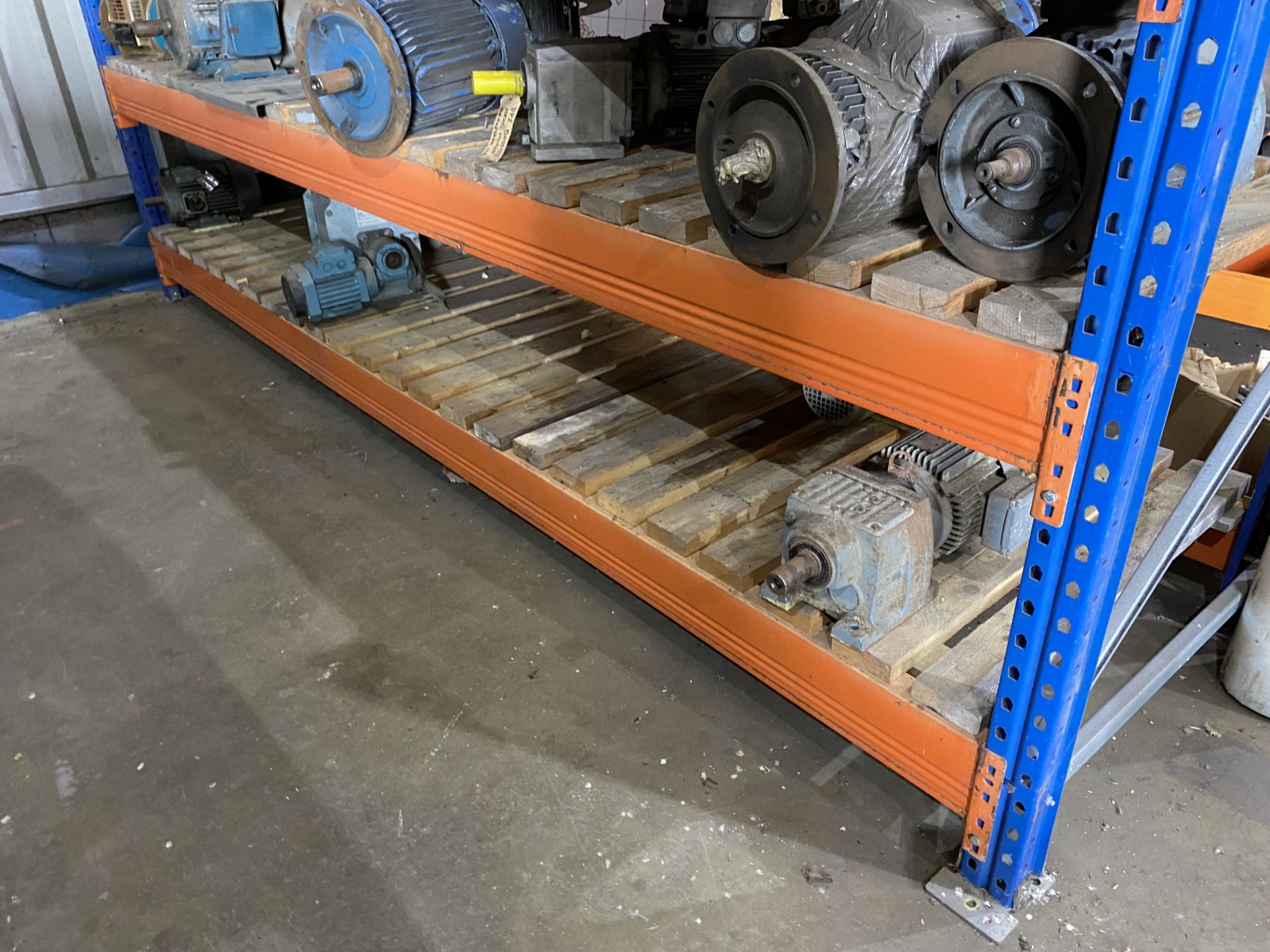 Approx. Four Geared & Un-Geared Electric Motors, on one shelf of pallet ...