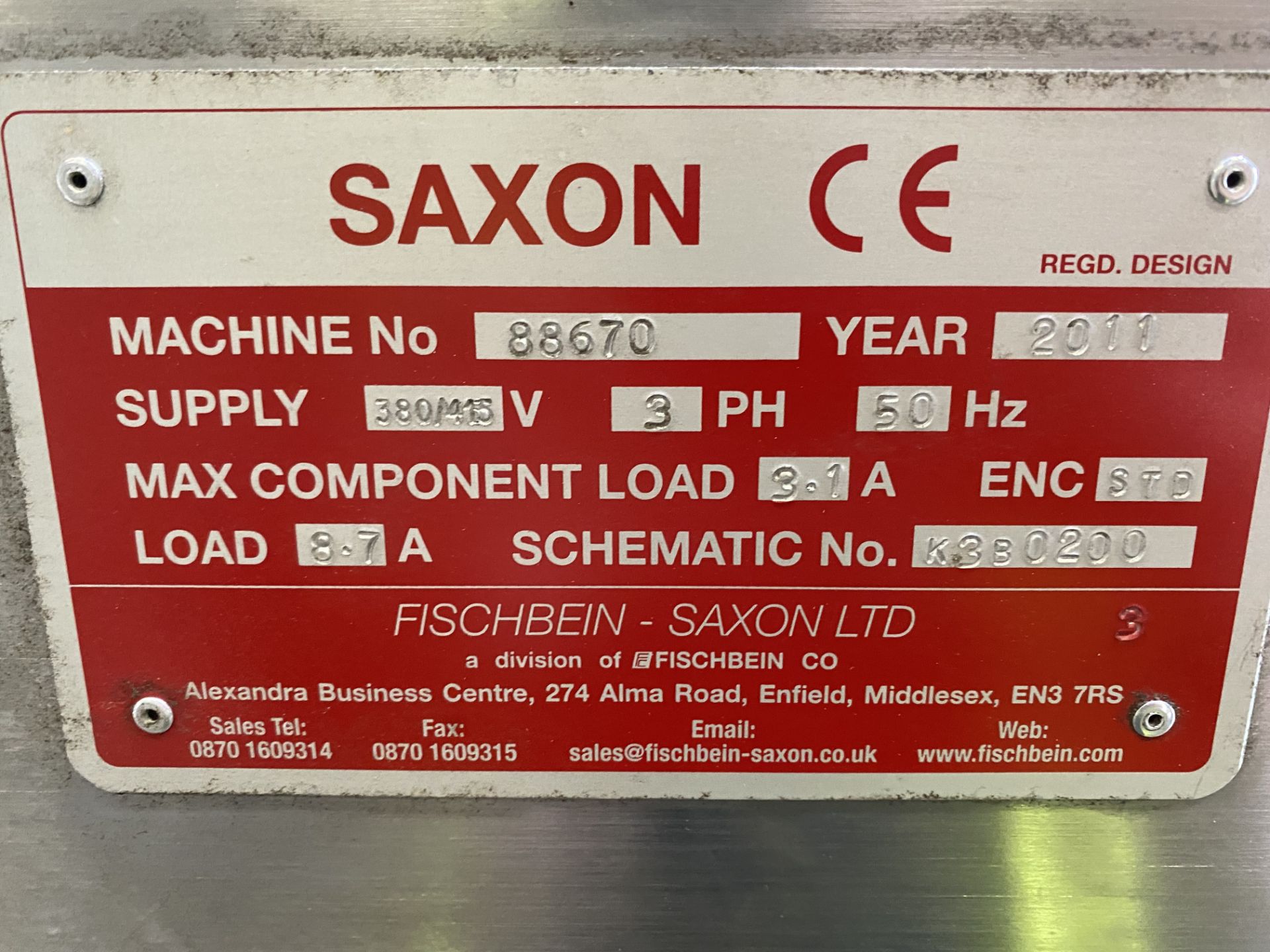 Fischbein-Saxon SB3000 BAND HEAT SEALER, serial no. 88670, year of manufacture 2011, 380/415V, 8. - Image 5 of 6