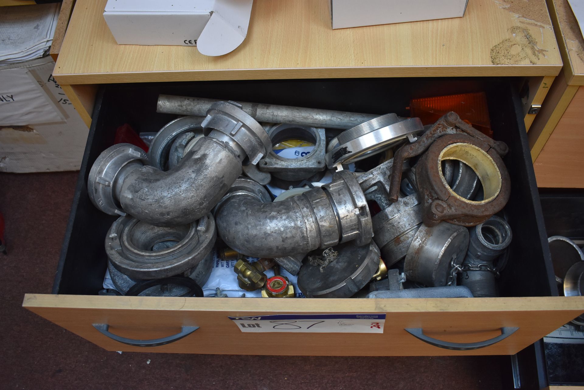 Assorted Discharge Couplings, in two drawers (located in Warehouse Office) (Offered for sale on - Image 3 of 3