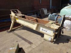 Rowlands Bros Duplex Chain Driven Screw Conveyor, approx. 3m long x 400mm dia. screw, inlet 17in