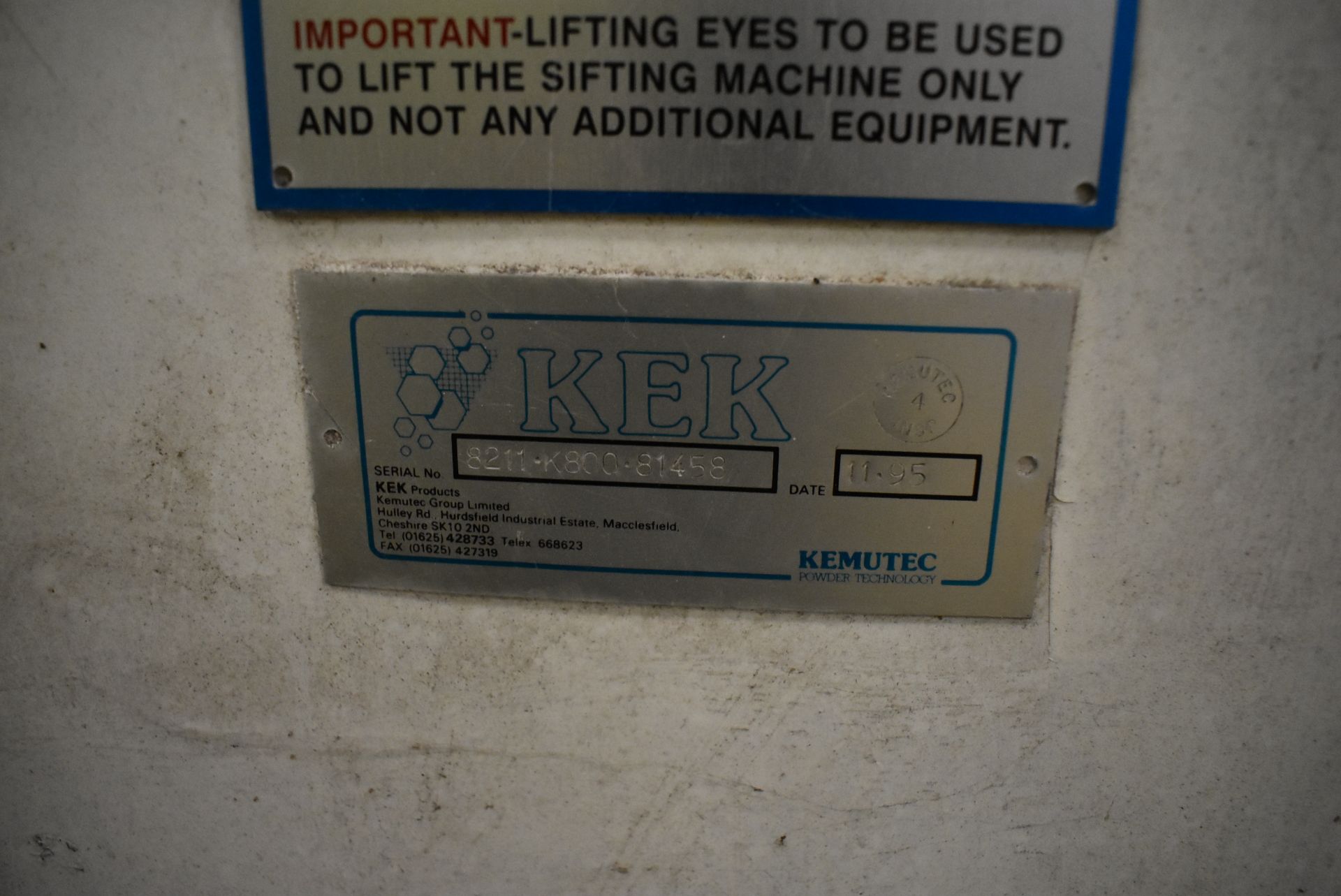 Kek Steel Cased Rotary Screen, serial no. 8211.K800.81458, year of manufacture 1995, manufactured in - Image 5 of 5