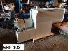 Gardner 400L Mild Steel Ribbon Blender, c/w 7.5kW geared drive, loading free of charge - yes, lot