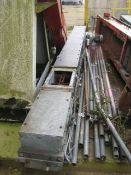 Grespan 35/25 Chain & Flight Conveyor, approx. 250mm wide x 370mm deep x 4.2m long, in galvanised