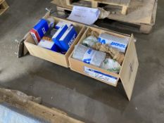Assorted Equipment, on pallet, including roller bearings, drive pulleys and shafts (Rebuild Kit