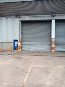 * Galvanised Steel Roller Shutter Door, approx. 5.5m wide x 5.7m high  Note unit not available until