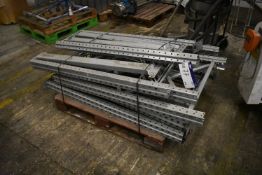 Assorted Galvanised Steel Racking Components, as set out in four areas, including cross beams, shelf